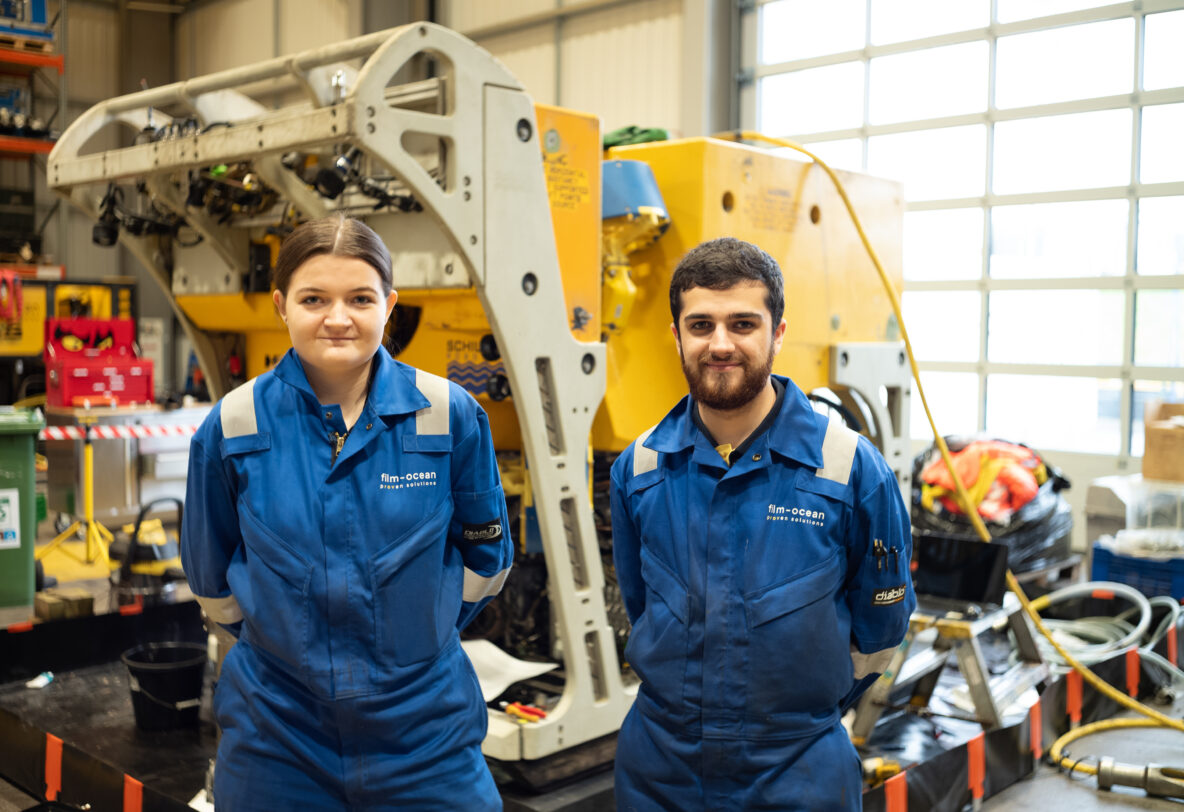 Two North-East apprentices begin training as ROV pilots at Film-Ocean